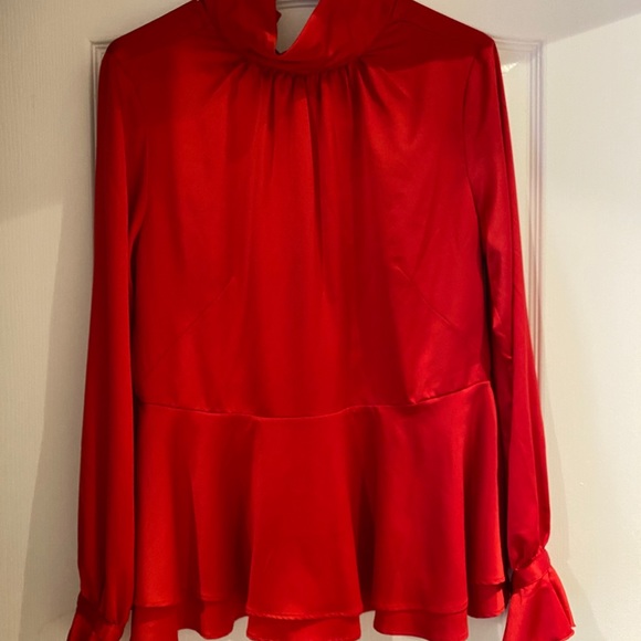 Nanette Lepore peplum red top - Picture 1 of 6